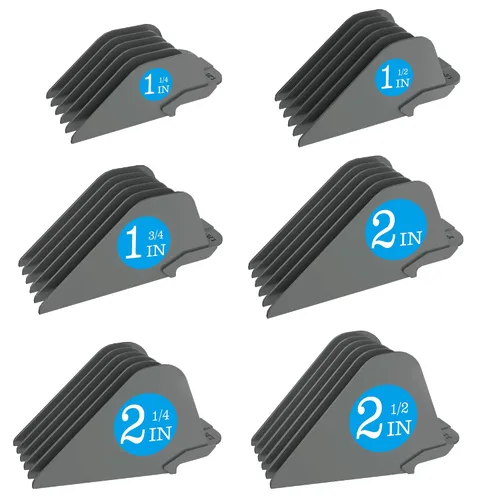 Vista 10 de Protectores de cortapelos para Wahl 10 12 14 16 18 20 Protectores de Cortapelos para el Cabello 6pcs Accesorios Extra Largos de Protectores de Negro