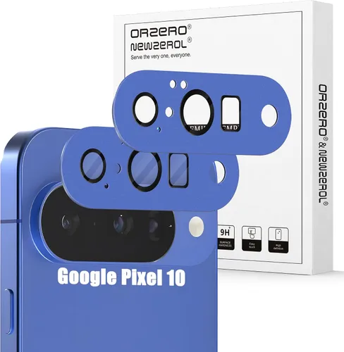 Vista 62 de Orzero Paquete de 2 protectores de lente de cámara compatibles con Google Pixel 9 Pro XL, protector de cámara de metal y vidrio de alta calidad