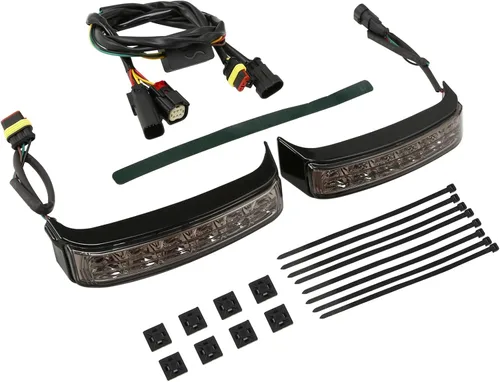 Vista 2 de TCT-MOTORPARTS Bolsas LED para alforjas con luz de giro de freno para Harley Electra Road Glide FLHTCU FLHTK FLHTCUL, FLHTKL, FLTRU FLHTKSE FLTRUSE