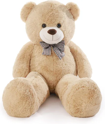 Vista 6 de Poutmac Oso de Peluche Gigante de 47 Pulgadas Animal de Peluche Marrón Gran Oso de Peluche Regalo de San Valentín para Novia Animales de Peluche