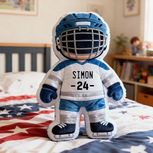 Vista 7 de Mostop Almohada de fútbol personalizada con nombre y número personalizados, regalos de cumpleaños de Navidad para niños, papá, deportes, atletas