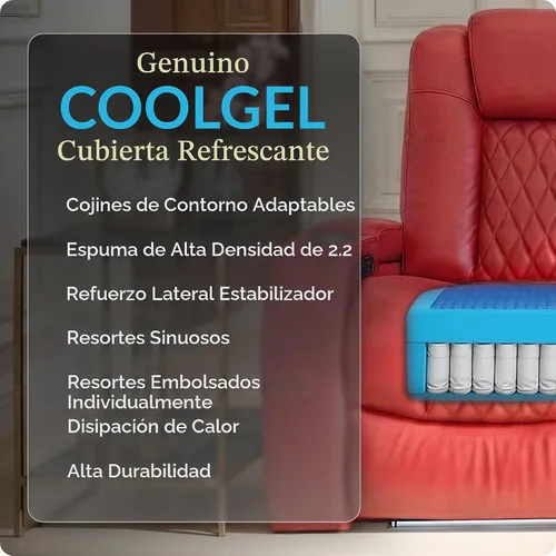 Vista 7 de Seatcraft Asiento de cine en casa Diamante Reclinable Individual Rojo