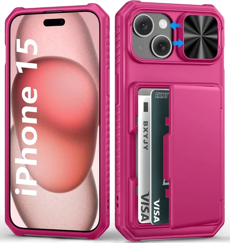 Vista 93 de BXYJY Funda tipo cartera para iPhone 15 Pro, tarjetero (4-5 tarjetas)