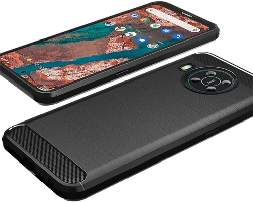 Vista 5 de Osophter Funda para Nokia X100, Nokia X100 Funda para teléfono celular flexible de absorción de golpes TPU de goma protectora para Nokia X100 (negro)