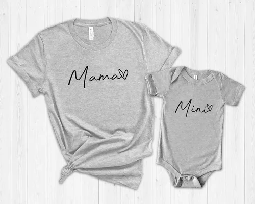Vista 2 de Mommy and Me Outfits, Mama and Mini Shirts, Mom Gift, Gift for Wife 2021