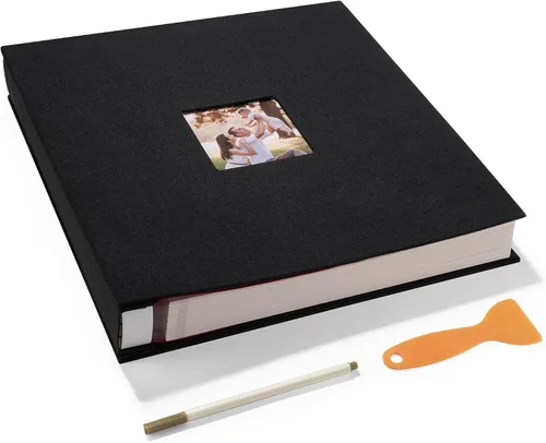 Vista 44 de HoneyTolly Álbum de fotos autoadhesivo para fotos de 4 x 6 imágenes, cubierta magnética de lino, 15 hojas/30 páginas en blanco para bodas Beige claro