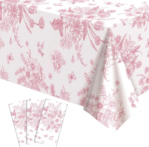 Vista 8 de Paquete de 3 manteles de plástico desechables para cumpleaños de 40 años, color negro y dorado Mantel rectangular impermeable para cumpleaños, 40