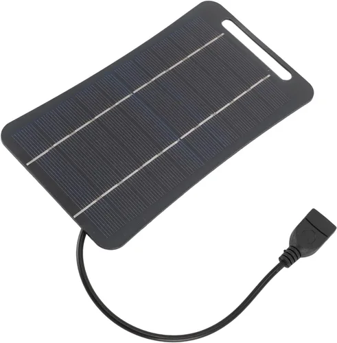 Vista 8 de Cargador de panel solar, 5W 5V Panel solar portátil Cargador de energía solar USB monocristalino módulo de panel solar portátil para camping, viajes