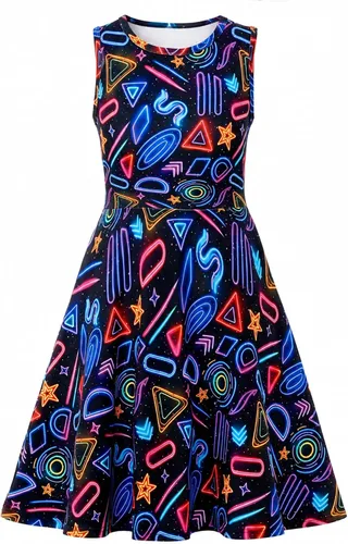 Vista 31 de BFUSTYLE - Vestido de verano sin mangas con estampado floral para niñas de 4 a 15 años Regreso a la escuela 01