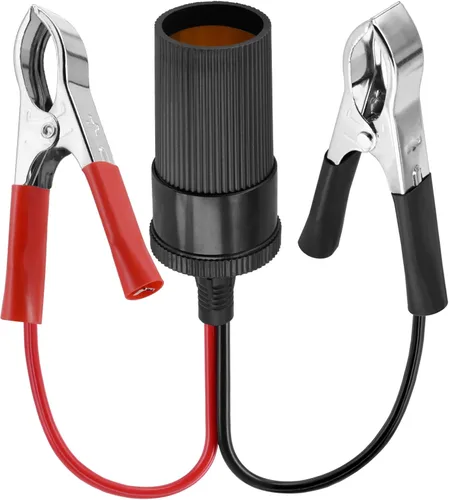 Vista 2 de Enchufe para encendedor de cigarrillos de coche, clip de cocodrilo para encendedor de cigarrillos de automóvil, enchufe hembra a clip de cocodrilo