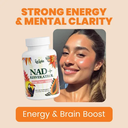 Vista 2 de Energía celular y apoyo antienvejecimiento para mujeres - Resveratrol + Quercetina - Apoyo mitocondrial, refuerzo de vitalidad y metabolismo - Apoya
