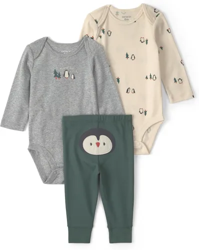 Vista 11 de Carter's Baby Boys' 3-piece Bodysuit Pant Sets Construcción azul
