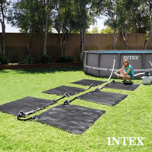 Vista 5 de Intex Calentador de agua solar con alfombrilla - Negro incluido con espumadera automática montada en la pared