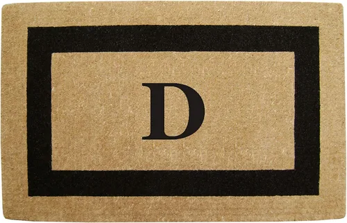 Vista 33 de Tapete de fibra de coco natural, para puerta de entrada, rectangular, resistente, para patio, atrapador de suciedad antideslizante, decoración