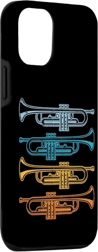 Vista 3 de iPhone 14 Trompeta Retro Jazz Music Trompetista, estuche del trompetista