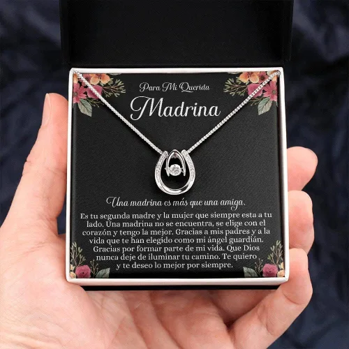 Vista 7 de Regalo de madrina española regalo de Madrina collar de Madrina joyería de Madrina collar de regalo para mujer Joyas de Madrina collar con una Cruz