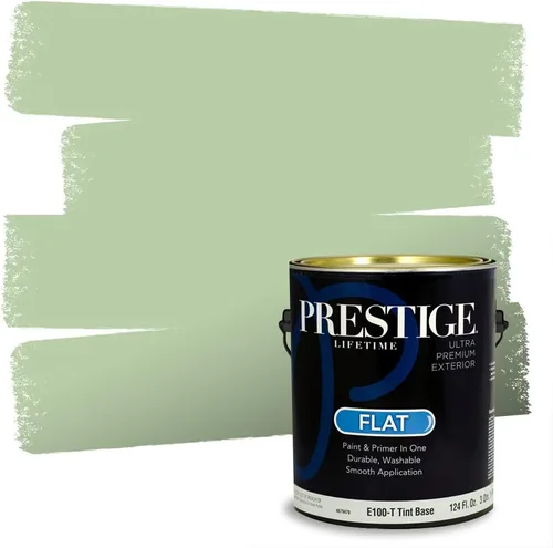 Vista 118 de PRESTIGE Pintura exterior e imprimación en uno, aloe, plano, 1 galón