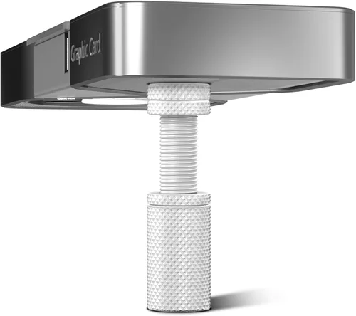 Vista 11 de Soporte de GPU, soporte de GPU de 7-11.5 cm con lámina antideslizante, soporte de GPU para evitar el hundimiento de la tarjeta gráfica (Plata)