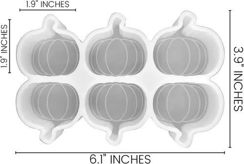Vista 3 de Freshie - Molde de ventilación de calabaza otoñal con cuentas aromáticas perfumadas a granel de 3.9 x 6.1 pulgadas, bandeja de 2 x 2 pulgadas