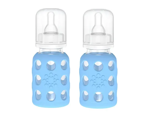 Vista 34 de Lifefactory Biberón de vidrio sin BPA Funda protectora de silicona Paquete de 2 de 4 onzas melón, plátano