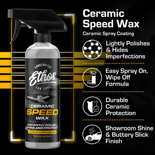 Vista 2 de Ethos Ceramic Speed Wax - Revestimiento de cerámica para automóviles - Spray de cera de automóvil con revestimiento de cerámica - Pulido de cera