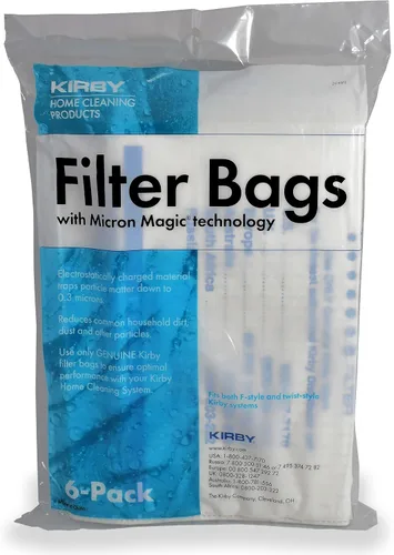 Vista 14 de Kirby Bolsas de filtro HEPA de reducción de alérgenos 6 unidades Parte #204811 Reemplazo OEM para aspiradoras Kirby estilo F y Twist