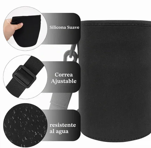 Vista 3 de Linkidea Soporte térmico para tarros, bolsa de almuerzo aislada con correa para el hombro, adecuada para trabajo de oficina, picnic al aire libre
