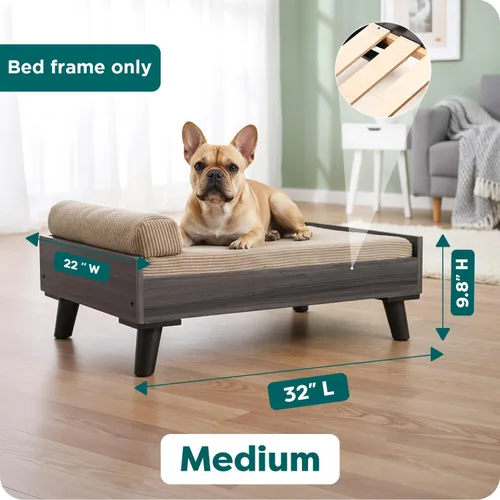 Vista 3 de Furhaven Pet – Sofá de felpa ortopédica para perro, cama con forma de L, tumbona ergonómica con contorno de cuna, cama para perros y gatos, varios