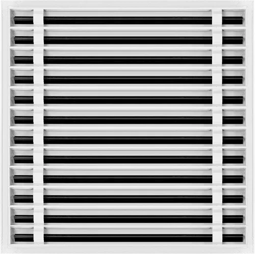 Vista 2 de BUILDMART - Cubierta de ventilación de CA moderna 24x24 - Ventilación decorativa de aluminio blanco - Difusor de ranura lineal estándar - Rejilla