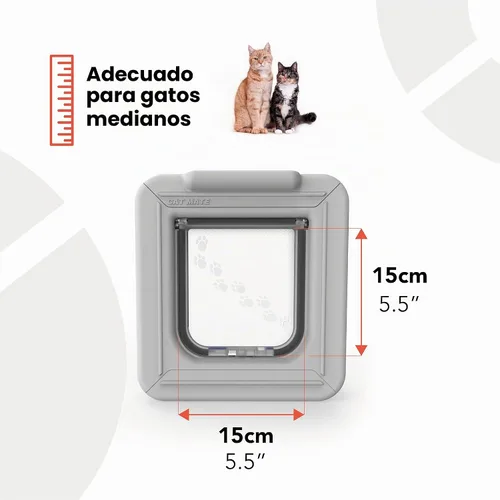 Vista 6 de Cat Mate Puerta para gatos Elite Microchip con control de temporizador