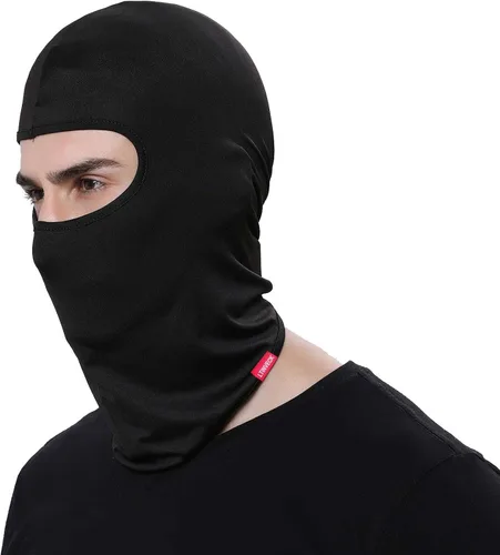 Vista 3 de Balaclava Face Mask, 2 Pack Lightweight Motorcycle Black Warmer Ski Mask for Men Bandana