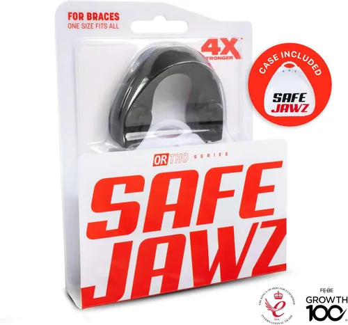 Vista 5 de SAFEJAWZ Protector bucal para aparatos ortopédicos, protección superior e inferior, protector bucal remoldeable con estuche para boxeo, baloncesto