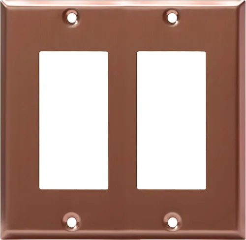 Vista 17 de ENERLITES Placa de pared metálica decorativa para interruptor o tomacorriente, resistente a la corrosión, tamaño de 2 segmentos, 4.50" x 4.57
