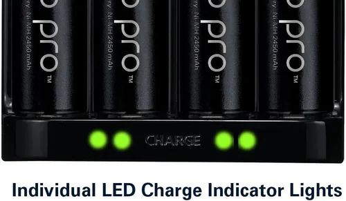 Vista 9 de Cargador de batería avanzado individual Panasonic Eneloop con 4 luces led que indican la carga BQ-CC17 Negro