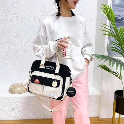 Vista 2 de Lindas Mochilas Para La Escuela, Mochila Japonesa Kawaii Multifuncional Para Laptop, Mochilas Estéticas Para Niñas Adolescentes Y Niños, Mensajero