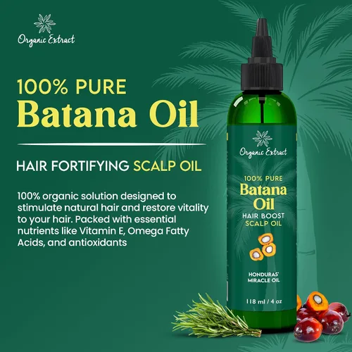 Vista 2 de Aceite de batana para el crecimiento del cabello, 4 onzas líquidas, aceite para el cabello de Honduras, ayuda a nutrir profundamente el cuero