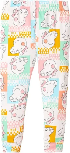 Vista 7 de Peppa Pig Conjunto de 4 piezas de algodón de manga larga y pantalones de pijama para niñas pequeñas