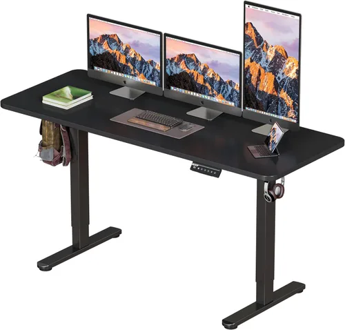 Vista 27 de BIZUM - Escritorio de pie eléctrico de 40x24 pulgadas con ajuste de altura y configuraciones de memoria, escritorio ergonómico para sentarse o estar