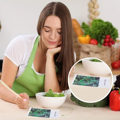 Vista 6 de Boao 100 protectores de tarjetas de recetas de 4 x 6 pulgadas, fundas para tarjetas de recetas, protectores de plástico para libros de cocina