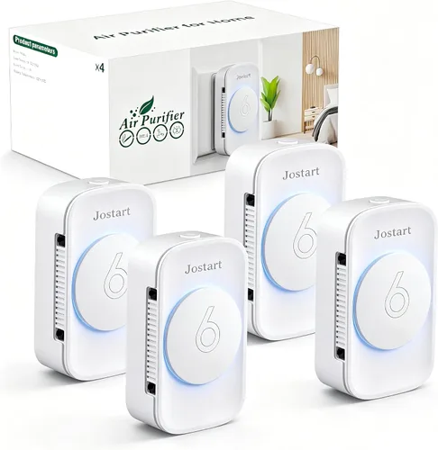 Vista 9 de JOSTART Paquete de 3 ionizadores de aire para el hogar, purificador de aire