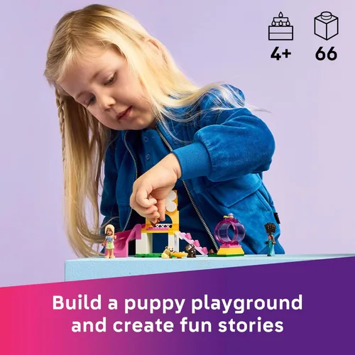 Vista 2 de LEGO Friends Puppy Playground - Juguete de construcción de juegos de simulación – Juego creativo de narración de historias para niñas y niños a