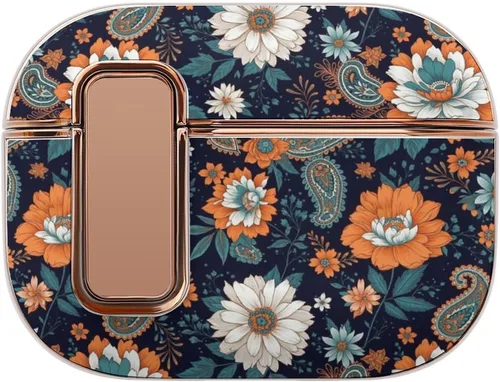 Vista 19 de Funda de plástico compatible con Airpods Pro 2, hongos de puntos rojos, piel protectora con bloqueo