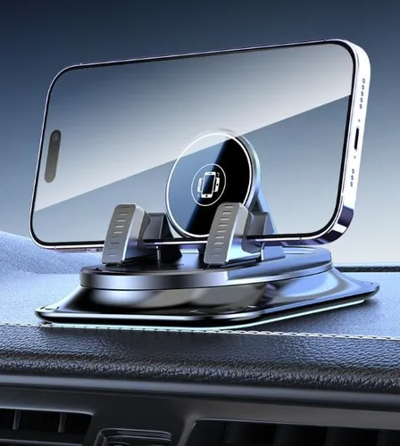 Vista 4 de Soporte de teléfono para salpicadero, soporte universal para teléfono de automóvil de 360°, soporte adhesivo universal para parabrisas de automóvil