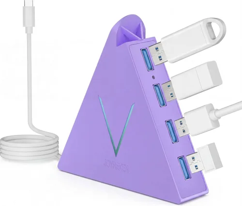 Vista 15 de FlyingVHUB Hub USB 3.0 de 4 puertos, torre concentrador USB con cable extendido de 2 pies, divisor USB para laptop, PC, PS4, PS5, Xbox, mouse