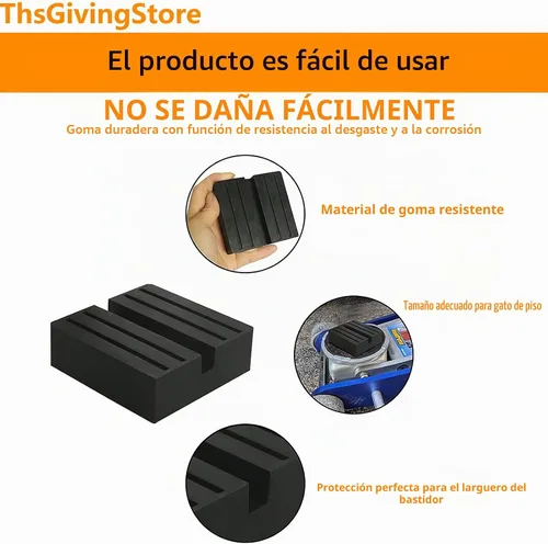 Vista 4 de 2 paquetes de almohadillas cuadradas para gato, bloques de goma con soporte antideslizante para riel, protector de riel de goma, almohadilla