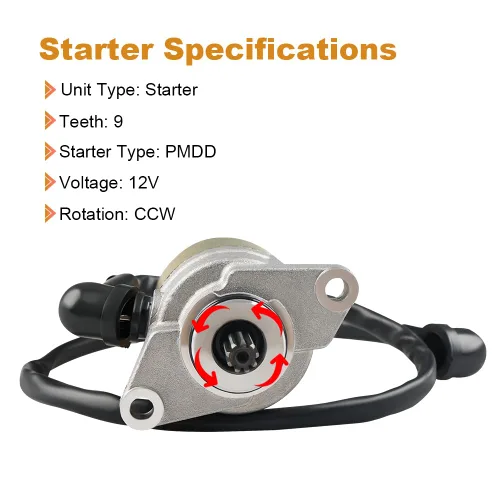Vista 4 de WATERWICH Motor de arranque compatible con Can-Am DS70 DS90 2010-2013/2016-2018 DS70 Mini 2014-2015 DS90 Mini 2014-2015 para V31200DGF000