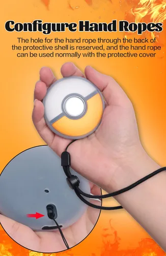 Vista 4 de Funda de silicona transparente para Poké GO Plus + 2023, funda protectora para Poké GO Plus + con correa para la muñeca