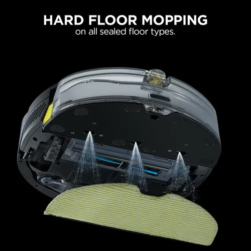 Vista 5 de Shark Robot aspirador y trapeador AI, con mapeo del hogar, perfecto para mascotas, Wifi, funciona con Alexa, negro/dorado (AV2001WD)