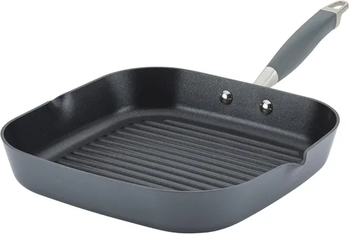 Vista 25 de Anolon Advanced Home Parrilla/Plancha Plana Antiadherente de Doble Quemador Anodizada Dura, 10 x 18 Pulgadas, Índigo