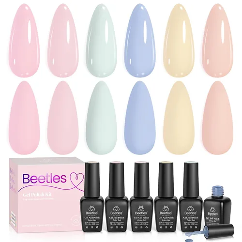 Vista 25 de beetles - Juego de esmaltes en gel color borgoña – Berry Merlot 6, ciruela, cereza, moca, rojo, otoño-invierno, morado oscuro, vino púrpura oscuro